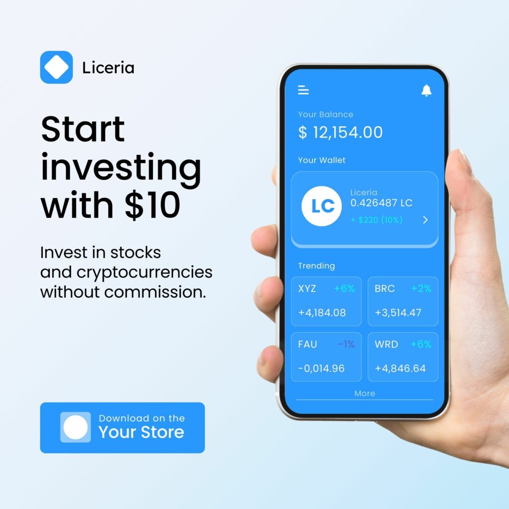 Blue Modern Stocks Investment Mobile App Promotion Instagram Post