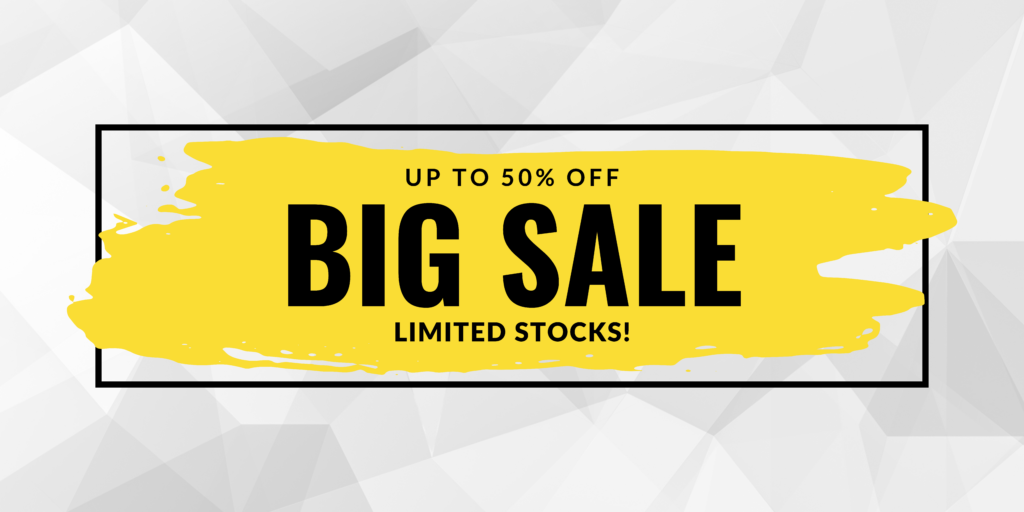 Yellow and White Minimalist Big Sale Banner